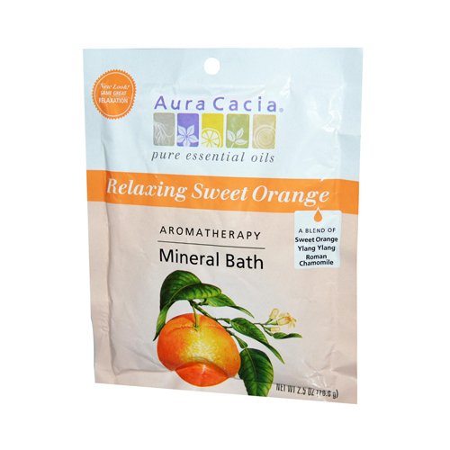 Aura Cacia Aromatherapy Mineral Bath Relaxing Sweet Orange - 2.5 oz