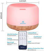 500ml Diffuser with Remote Control Waterless Automatic Shut Off Essential Oil Diffusers with Timing Mode Adjustable Oil Diffuser