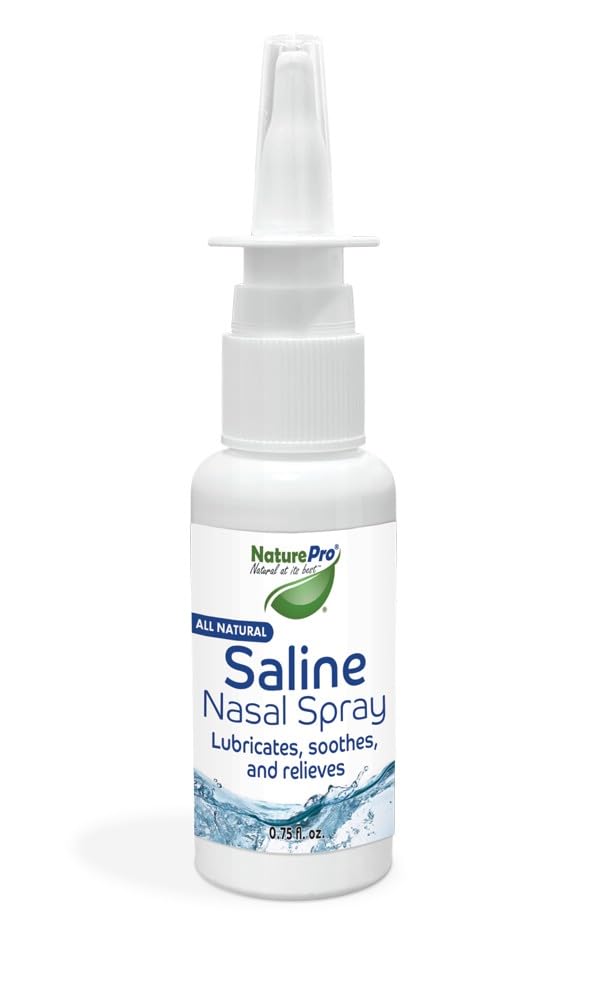NaturePro All Natural Saline Nasal Spray, 0.75 fl. oz., Kosher, Dual Salt Moisturizing Formula
