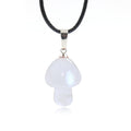 Dreuyet Mushroom Crystal Necklace Mushroom Pendant Necklace Natural Stone Crystal Pendant Necklace for Women Christmas Valentine