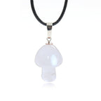 Dreuyet Mushroom Crystal Necklace Mushroom Pendant Necklace Natural Stone Crystal Pendant Necklace for Women Christmas Valentine