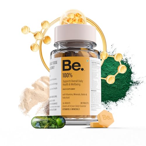 Be. 100% Multivitamin For Men & Women Supports Overall Energy & Improving Overall Health With Ingredients Daily Vitamins A, B, C