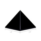 Runyangshi Natural Black Obsidian Crystal Pyramid Energy Generator | 1.6x1.6in (4x4cm) Healing Crystal Pyramid for Protection &