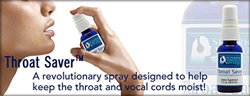 SUPERIOR VOCAL HEALTH Throat Saver Herbal/Organic Vocal Spray for Singers