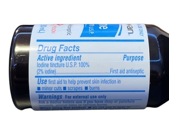 Swan Iodine Tincture First Aid Antiseptic 2% Iodine USP, 1 Oz Bottle, 2,4 or 6 Pack (2)