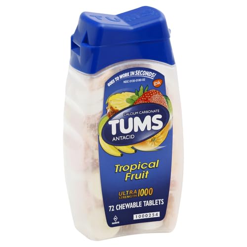 Tums Ultra 1000 Maximum Strength Tropical Fruit - 72 Chewable Tablets