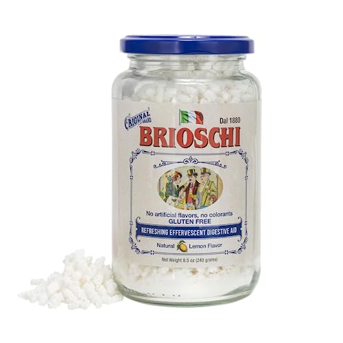 Brioschi [Pack 3 Italian Lemon Flavored Refreshing Effervescent | Digestive Aid, Heartburn, Upset Stomach, Acid Indigestion | Gl