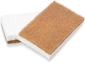 Full Circle In A Nutshell Walnut Scrubber Sponges - Pack of 2 Non-Scratch Natural Kitchen Scrubbies for Dishes and Household Cle
