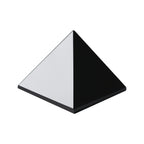 Runyangshi Natural Black Obsidian Crystal Pyramid Energy Generator | 2.0x2.0in (5x5cm) Healing Crystal Pyramid for Protection & 