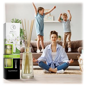 Jasmine Reed Diffuser 3.4 Fl Oz (100ml) - Home Fragrance - Air Freshener - Scented Diffuser - Gift - Spa - Home - Office - Bouti