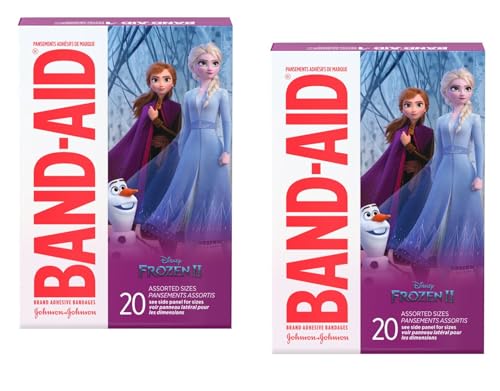 Band-Aid Adhesive Bandages Disney Frozen II Assorted Sizes - 20 ct, Pack of 2