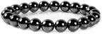 GOLDEN QUARTZ - THE CRYSTAL HUB - Genuine Hematite Bracelet for Grounding and Protection - Natural Gemstone Jewelry 8mm Silver F
