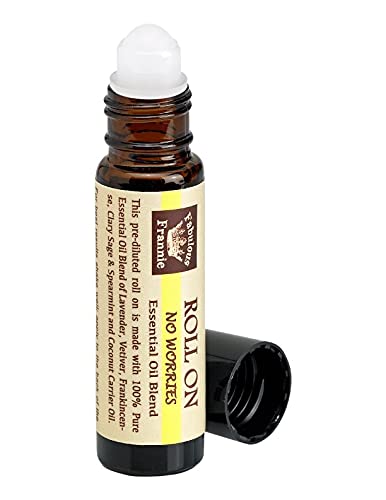 Fabulous Frannie No Worries Essential Oil Blend Roll On 10ml Made with Lavender, Vetiver, Frankincense, Clary Sage and Spearmint