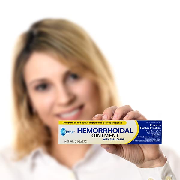 Globe Hemorrhoidal Ointment, Phenylephrine HCl, Petrolatum, Mineral Oil, Relief from Burning, Itching and Discomfort of Hemorrho