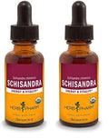 Herb Pharm Certified Organic Schisandra Berry Liquid Extract - 1 Ounce (Pack of 2)