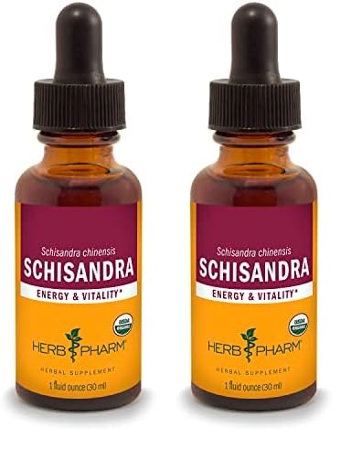 Herb Pharm Certified Organic Schisandra Berry Liquid Extract - 1 Ounce (Pack of 2)