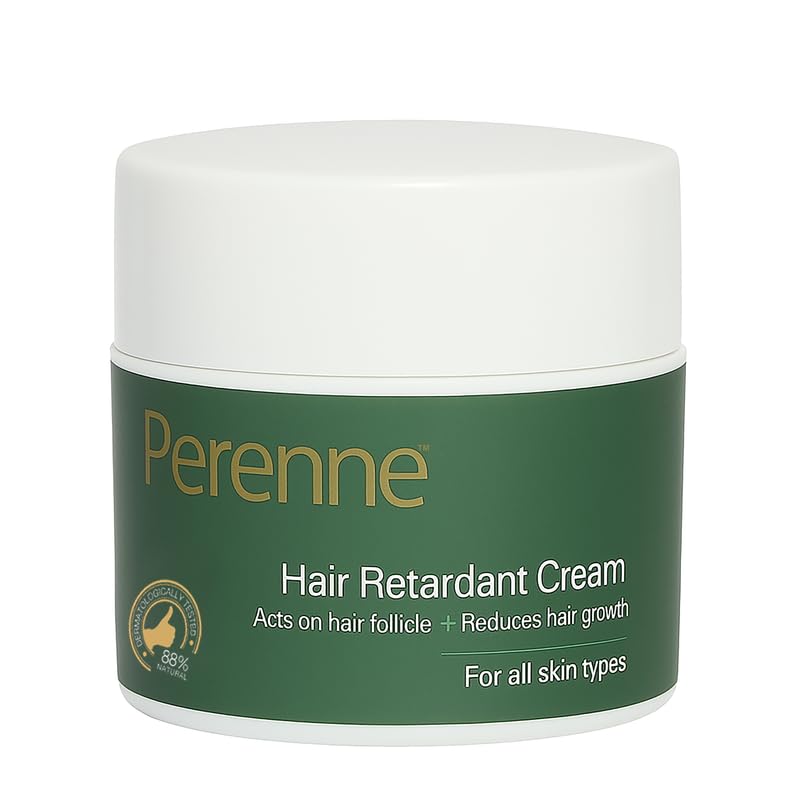 Perenne Hair Retardant Cream  Natural Hair Reduction Lotion For Face & Body, Slows Unwanted Hair Growth, Hydrating & ParabanFr
