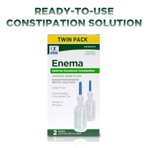 Quality Choice Enema Twin Pack, Relieves Occasional Constipation, Complete & Ready to Use, Sodium Phosphates Rectal Solution, La