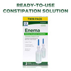 Quality Choice Enema Twin Pack, Relieves Occasional Constipation, Complete & Ready to Use, Sodium Phosphates Rectal Solution, La