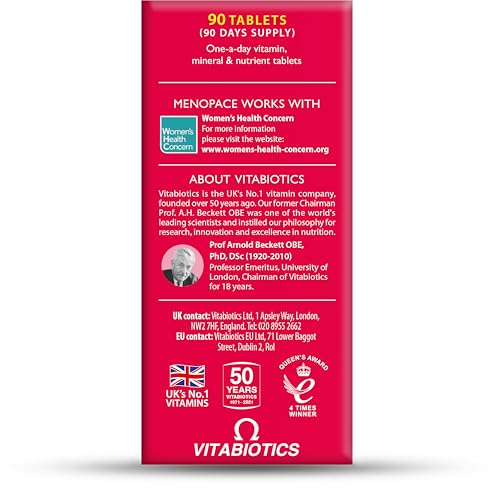 Vitabiotics Menopace Tab, 90 Count