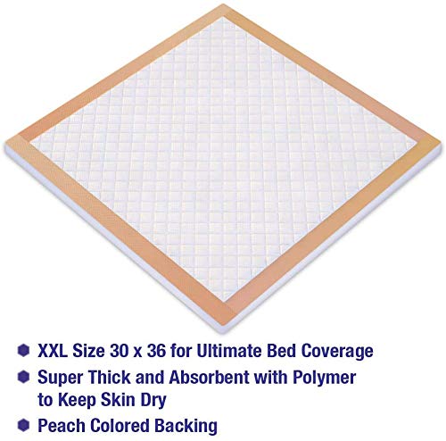 Inspire XL 30 x 36 Ultra 100 Grams Super Absorbent Bed Pads for Incontinence (50)