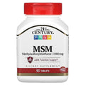 21st Century MSM 1000 mg Tablets, 90 Count