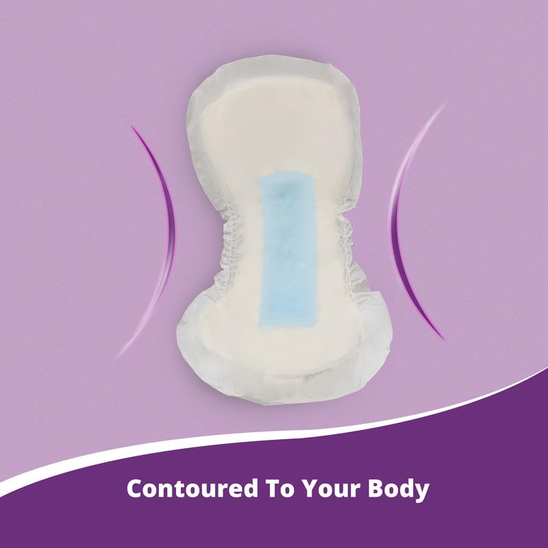 Wise Incontinence Pads for Women Moderate Absorbency, Bladder Leakage & Odor Control Liner Pad, Regular Length, 56 Counts (2 Pac