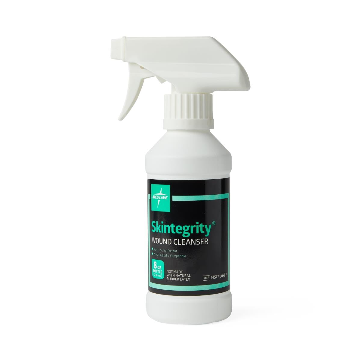 Medline Skintegrity Wound Cleanser, 8 ounce Spray Bottle, for wound cleaning, debridement, removing protein, pressure injuries, 