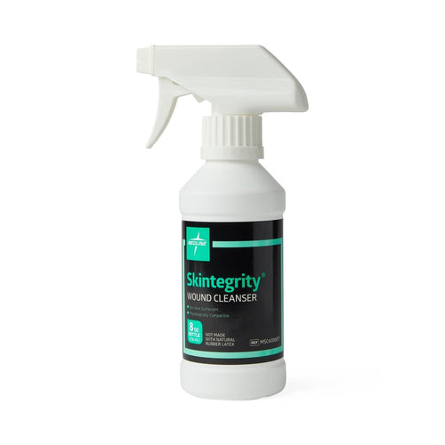 Medline Skintegrity Wound Cleanser, 8 ounce Spray Bottle, for wound cleaning, debridement, removing protein, pressure injuries, 