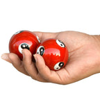 JapanBargain, Set of 2 Chinese Baoding Balls Hand Exercise Therapy Balls Stress Reliefe Balls, (Red)