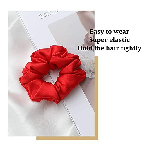 LCBD Silk Satin Sleeping Eye Mask, Red Sleep Eye Night Blindfold for Women and Men, Soft Breathable Blackout Eyeshade Eye Cover