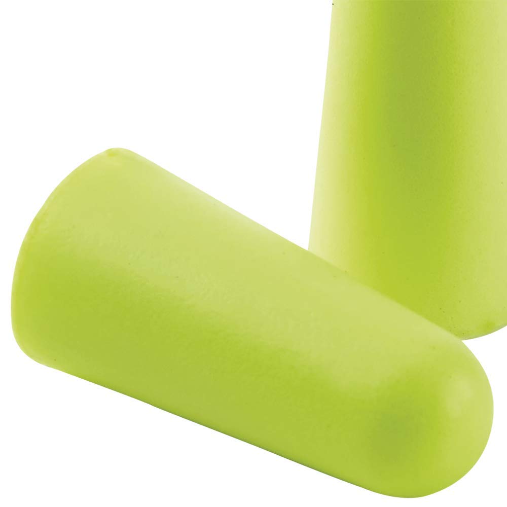 Sellstrom Disposable Uncorded Foam Ear Plugs, 32dB NRR, Hi-Viz Green (Pack of 200), S23410