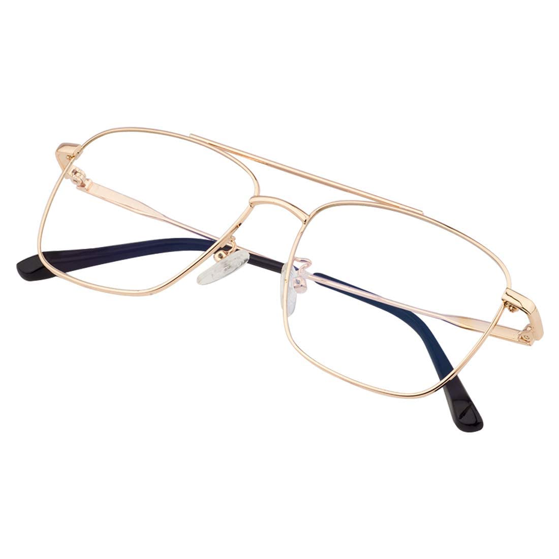 Dark Wost Computer Blue Light Blocking Glasses Blue Cut Zero Power antiglare Retro Square Eyeglasses, Frame for Eye Protection