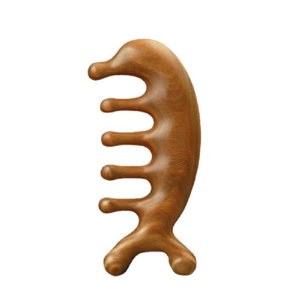 Scrape Head SAEEYCUE Authentic Green Sandalwood Comb Gua Sha Scraping Scalp Massag ...