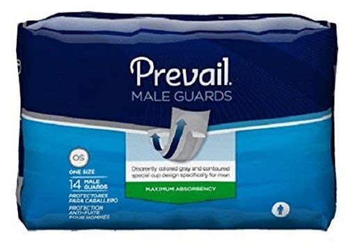 Prevail Male Incontinence Guards, Maximum Absorbency, 14 Count