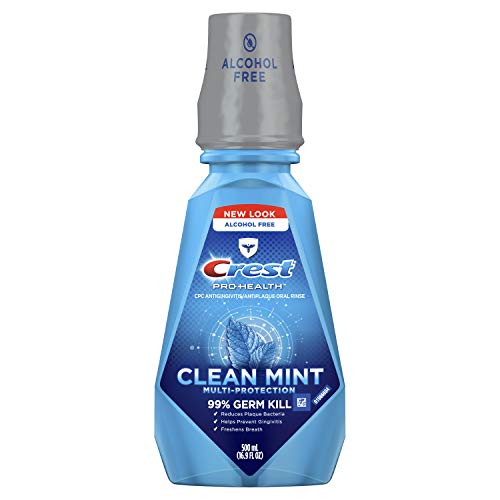Crest Pro-Health Mouthwash, Alcohol Free, Clean Mint Multi-Protection, 500 Ml (16.9 Fl Oz)