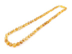 Baltic Amber Necklace for Adult - Natural Amber from Baltic Region, Genuine Baltic Amber (21.6, RAW Honey)
