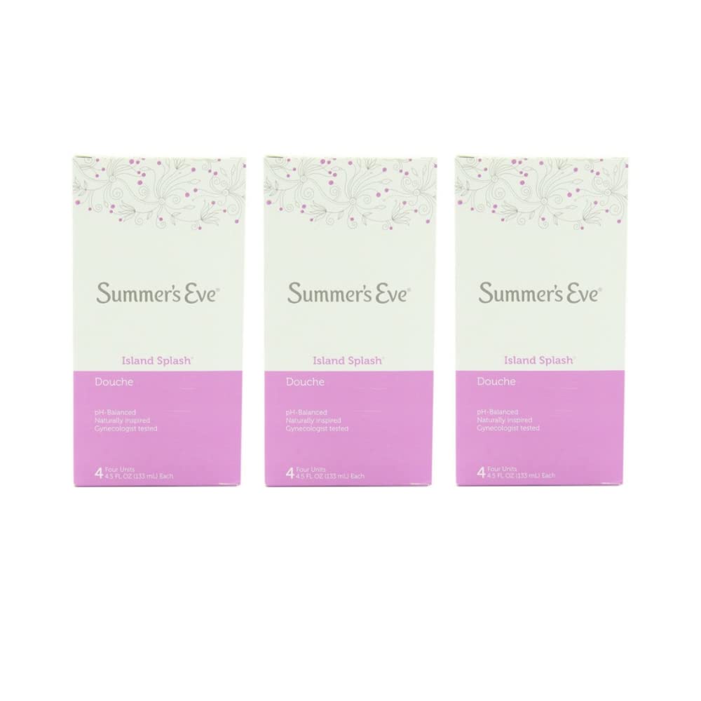 Summer's Eve Feminine Douche, Island Splash, 4 Ct. 4.5 oz. (Pack of 3)