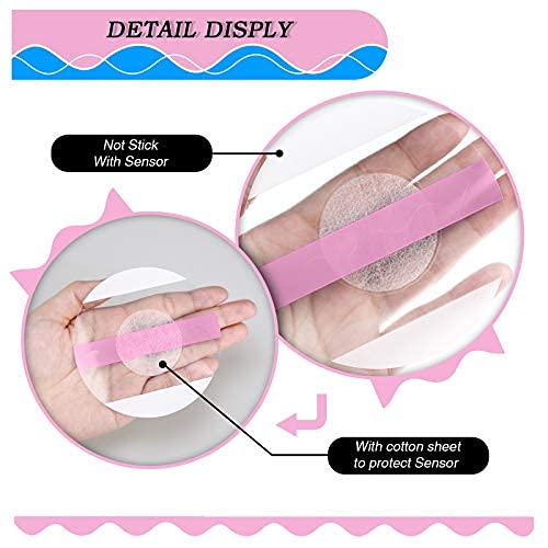 60 Packs Shower Waterproof Patch Freestyle Transparent Adhesive Patches Waterproof Sensor Covers Precut Clear Protection Sticker