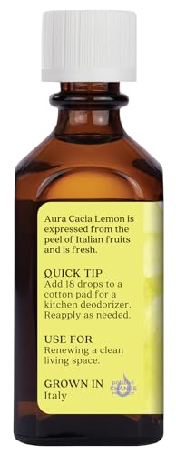 Aura Cacia Essential Oil, Renewing Lemon, 2 Fluid Ounce