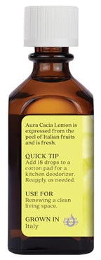 Aura Cacia Essential Oil, Renewing Lemon, 2 Fluid Ounce