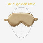 LCBD Silk Satin Sleeping Eye Mask, Gold Sleep Eye Mask Night Blindfold for Women and Men, Soft Breathable Blackout Eyeshade Eye