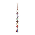7 Chakra Gemstones Healing Feng Shui Crystals Window Car Decorations Hanging Ornament Dowsing Pendulum Good Luck Home Decoration