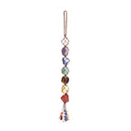 7 Chakra Gemstones Healing Feng Shui Crystals Window Car Decorations Hanging Ornament Dowsing Pendulum Good Luck Home Decoration