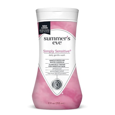 Summers Eve Simply Sensitive Daily Gentle Feminine Wash, Removes Odor, pH balanced, 9 fl oz