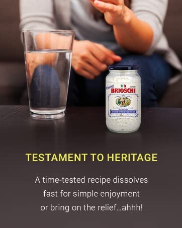 Brioschi Italian Lemon Flavored Refreshing Effervescent | Digestive Aid, Heartburn, Upset Stomach, Acid Indigestion | Gluten Fre