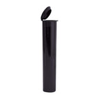 W Gallery 10 Black 98mm Open Cap Pop Top Tubes - Airtight Smell Proof Containers - Plastic Medical Grade Prescription Bottles fo