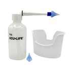 Acu-Life Ear Irrigator, Soft Tri-Steam Fit with Flarred Design for Comfort, Includes Basin, Ear Syringe and Easy Squeeze Bottle