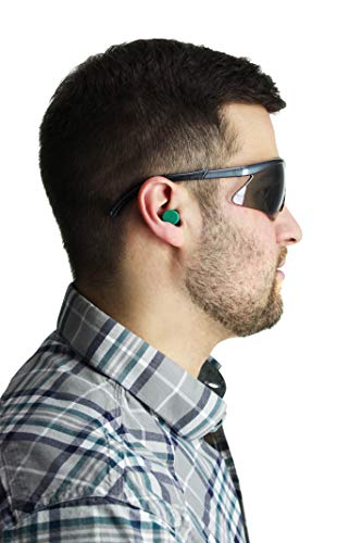 Safety Works 10059484 Expandable Foam Ear Plugs in Counter Display, 100-Pair, Green