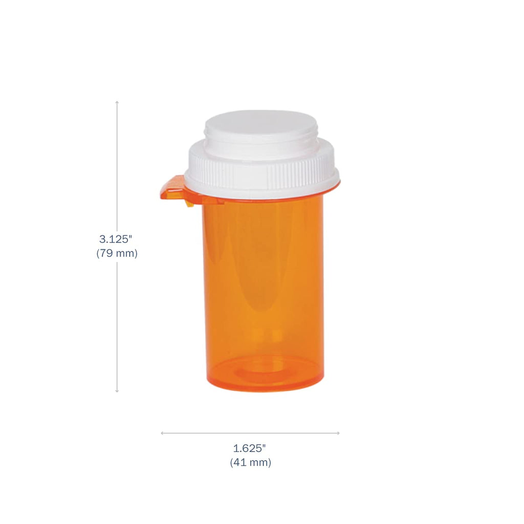 Ezy Dose Pill Box and Medicine, Vitamin Container & Vial | 10 Dram Storage | Child-Resistant Cap | Case of 250